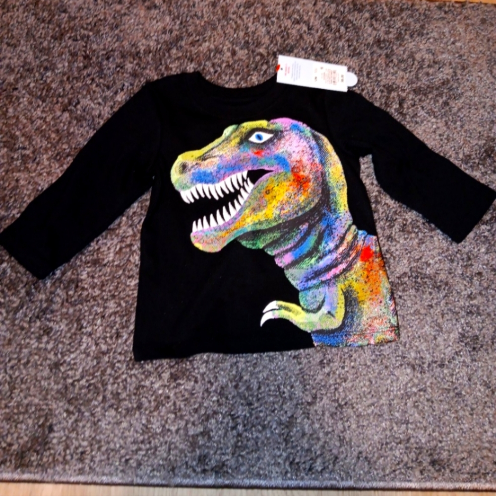 NWTS Cat&Jack Coloful Dinosaur Shirt 12M